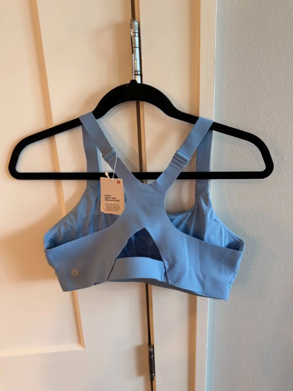 NWT lululemon Square-Neck Sports Bra Med. Support, B/C cup Sinatra Blue Size 10